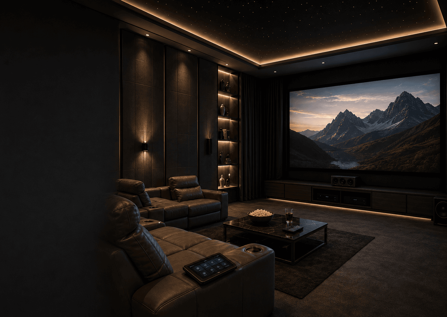 A Smart Seven connected cinema room